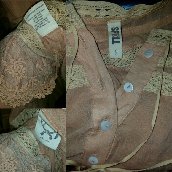 Spell designs prairie lace sun dress blush S rare - Picture 8 of 10